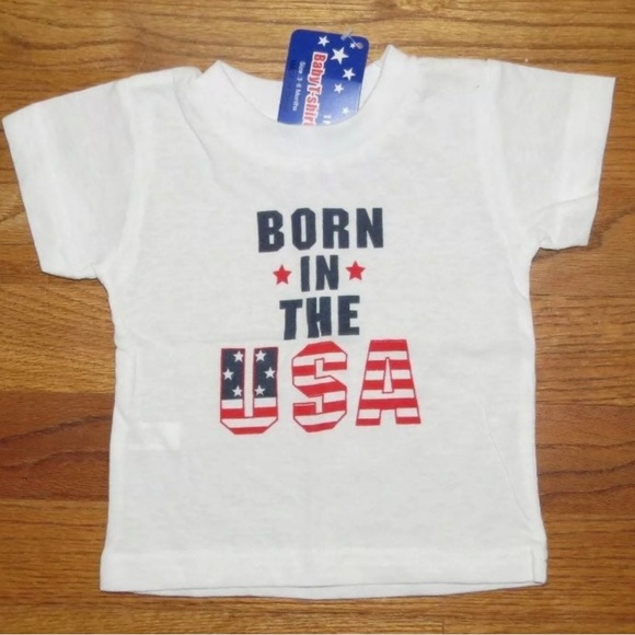 2 NWT Unisex USA Shirts - White & Blue - Picture 2 of 3